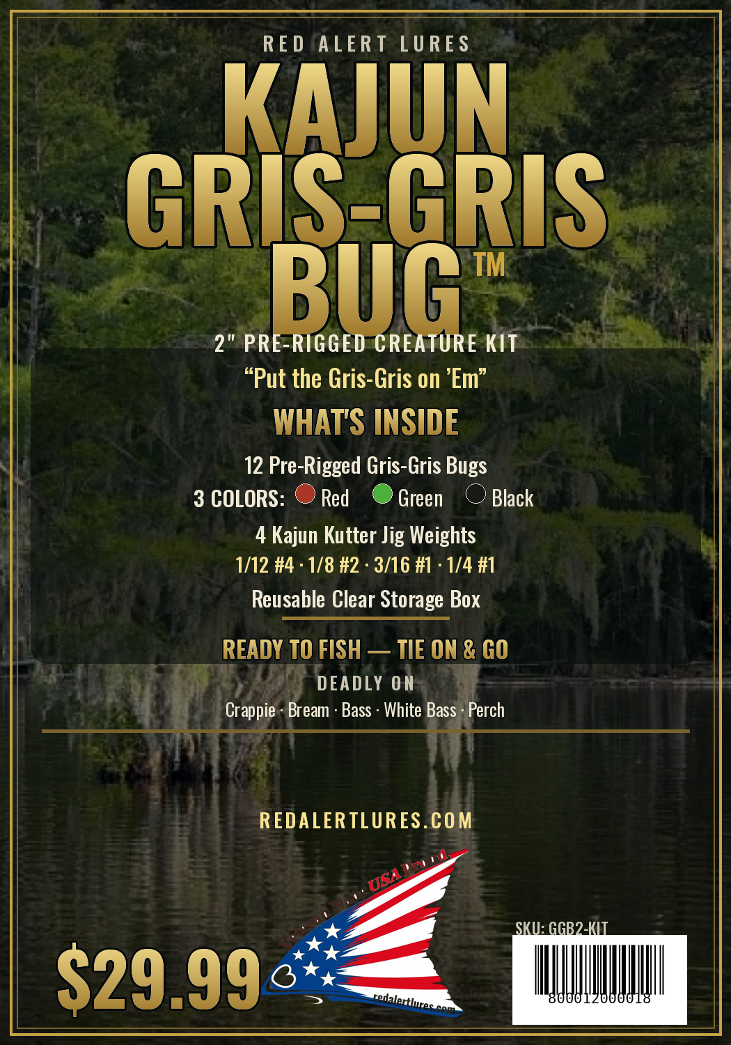 Kajun Gris-Gris Bug™ — 2" Pre-Rigged Creature Kit