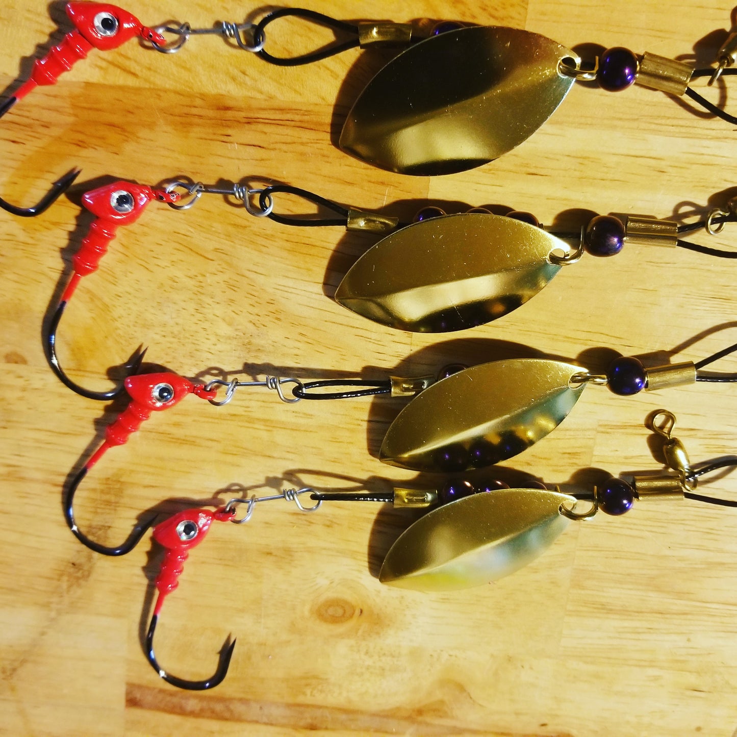 Red Alert Original Inline Spinnerbait--Hand Made