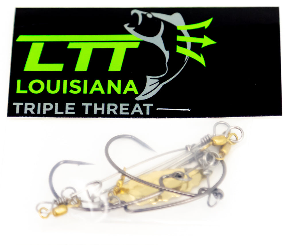 Louisiana Triple Threat - Gold - Swimbait Hooks